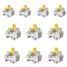 Switch para Teclado Mecânico Fejwlvs Amarelo 3 Pinos 50 gf 90 Peças