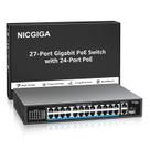 Switch PoE Gigabit NICGIGA 24 Portas com 24 Portas PoE+ 300W