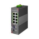 Switch PoE industrial Gigabit Lynxcel de 8 portas 96W com SFP