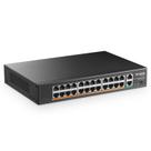 Switch PoE MokerLink 24 portas 400W com porta de uplink de 2 Gigabit