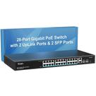 Switch PoE VIMIN de 24 portas Gigabit com 2 uplink e 2 SFP 320W