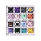 Switch Tester Akko de acrílico de 16 teclas para teclados mecânicos Switch Tester Akko de acrílico de 16 teclas para teclados mecânicos