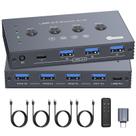 Switch USB 3.2, 4 computadores compartilham 4 periféricos, 10 Gbps, PVBCTCSID