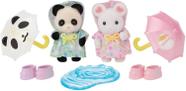 Sylvanian Families - AMIGOS DO JARDIM DA INFÂNCIA - CAMINHANDO NA CHUVA