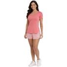 T-Shirt Alto Giro Feminina Skin Fit Poliamida Alongada
