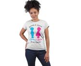 T-Shirt Baby Look Chá Revelação Guardiã do Segredo Branca