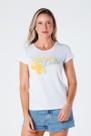T-Shirt Baby Look Estampa Limoncello Viscolycra Branca