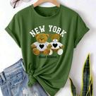 T-shirt Blusa Feminina Da Moda Blogueira Estilosa new york