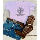 T-shirt Blusa Linda Ele Vive Jesus Cristo Fé Camiseta Feminina Camisa