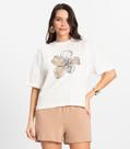 T- Shirt Box Feminina em Meia Malha Rovitex Bege T- Shirt Box Feminina em Meia Malha Rovitex Bege