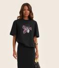 T- Shirt Box Feminina em Meia Malha Rovitex Preto T- Shirt Box Feminina em Meia Malha Rovitex Preto