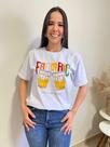 T-Shirt Camiseta Feminina Estampada 100% Algodão Estilo Blogueira