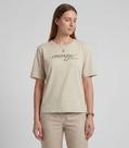 T-Shirt Cropped Feminina Com Estampa Infinita Cor Bege T-Shirt Cropped Feminina Com Estampa Infinita Cor Bege