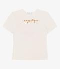 T- shirt em Viscotorcion Feminina Endless Bege