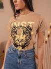 T-Shirt Estampada 100% Algodão Moda Feminina