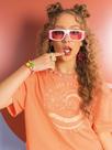 T-shirt estampada com corrente cativa teens