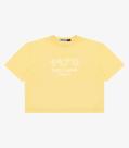 T-Shirt Femina Cropped Meia Malha Estampa Minty Amarelo