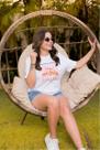 T-Shirt Feminina 100% Algodão Branca Croissant