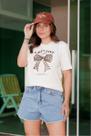 T-Shirt Feminina 100% Algodão Off Creative