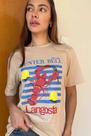 T- Shirt Feminina Bege Lagosta -Hamitie T- Shirt Feminina Bege Lagosta -Hamitie