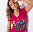 T-shirt feminina bordada