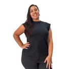 T-shirt feminina gola redonda plus size