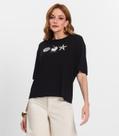 T- Shirt Feminina Manga Curta Endless Preto