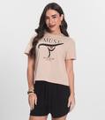 T- Shirt Feminina Manga Curta Endless Rosa