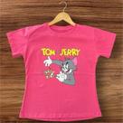 T-Shirt Feminina Premium Malha 100% Algodão Super Confortável e Levinha Estampada Tom e Jerry