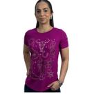 T-shirt Feminina Zoe Country Bota Strass Algodão Elastano Ok
