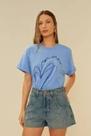 T-Shirt Malha Silk 2 Hearts Azul Alado Oh,Boy!