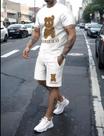 T- Shirt masculina conjunto Casual verão + Short Tactel urso Stay Lover Premium estampado T- Shirt masculina conjunto Casual verão + Short Tactel urso Stay Lover Premium estampado