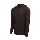 T-Shirt Masculina Manga Longa Com Capuz FastDry - Mescla Chocolate GG2