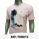 T-Shirt Meia Malha Estampada Rosa BB M T-Shirt Meia Malha Estampada Rosa BB M