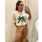 T-shirt Oversize em Malha Pima 100% Algodão - Tropical