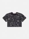 T-shirt paisley preta