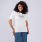 T-shirt plus size paete coração algodão fem