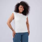 T-shirt plus size strass ombreira manga muscle fem T-shirt plus size strass ombreira manga muscle fem