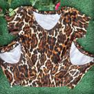 T-shirt Podrinha animal print gola u