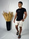 T-Shirt Suburbio, Camisa Masculina, Adulto, Manga Curta Slim fit, Algodão Egípcio, Preta, P ao GG