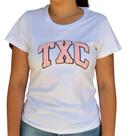 T Shirt Txc Branco Detalhe rosa