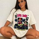 T-SHIRTS AS MENINAS SUPER PODEROSAS LEG DAY 100% Algodao Cor:OFFTamanho:M