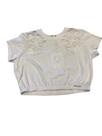 T-shirts cropped com bordado branco perfect way