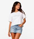 T-Shit Feminina Meia Malha Com Aplique Minty Branco