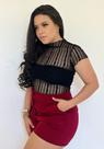 T0128-Blusa Festa Luxo Tule Transparência Gola Alta Fina 4n0701 T0128-Blusa Festa Luxo Tule Transparência Gola Alta Fina 4n0701
