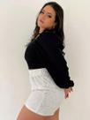 T0141-Shorts Festa Luxo Paetê Brilhante Evento Soltinho 4n1901
