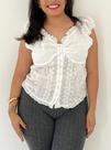 T0154-Blusa Casual Comfy Babado Fresquinha Casual Mini Flor 4d0604