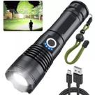 T9 Lanterna De Mão Tática Militar Caça Pesca Fazenda Prática Potente Resistente Usb Bateria Com Nf