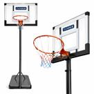Tabela de Basquete Portátil Móvel Altura Ajustável 1,08 até 3,05 M Aro 45cm