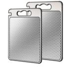 Tabla de Cortar Lozovin Doble Cara Acero Inoxidable y Paja de Trigo 41x28 cm